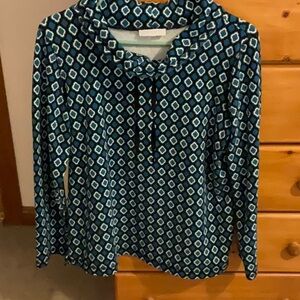 Talbots top green/teal size M